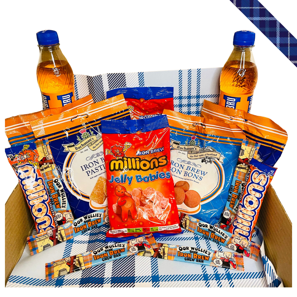 Irn Bru/Iron Brew treat box and products available